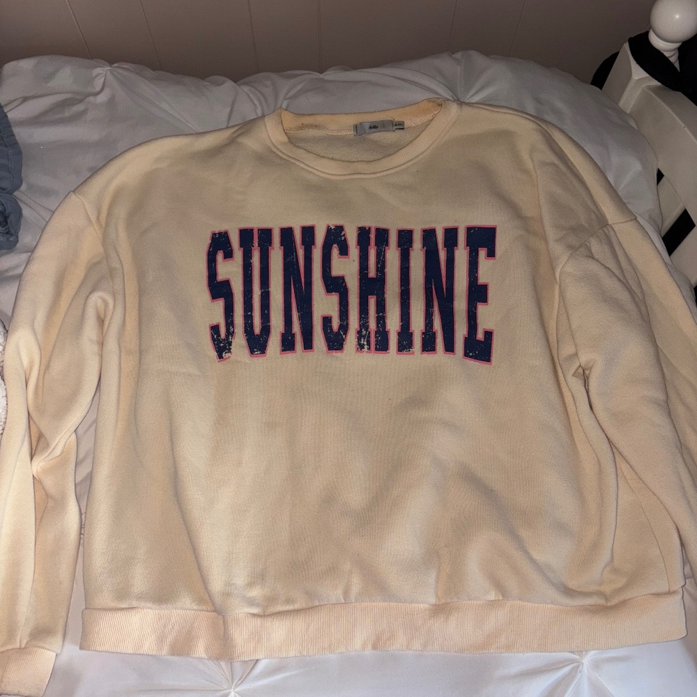 Adika Light Yellow Oversized Sweatshirt